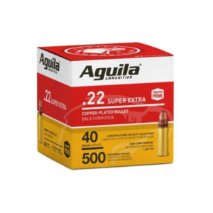 Aguila Super Extra High Velocity .22 LR 40gr CPSP 500 Rounds Ammunition