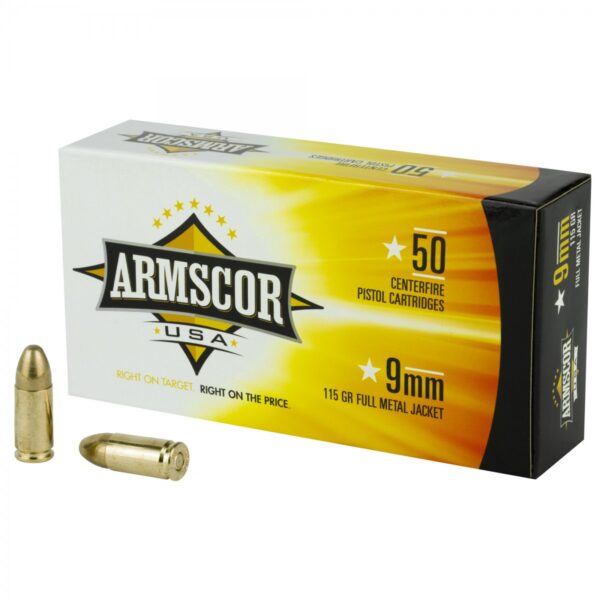 Armscor 9mm Luger 115gr FMJ 50 Rounds Box