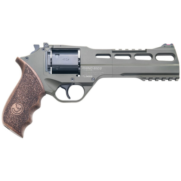 Chiappa Rhino 60DS Double Action Revolver .357 Magnum 6" Barrel 6 Rounds Aluminum Alloy Frame Wood Grips OD Green Finish