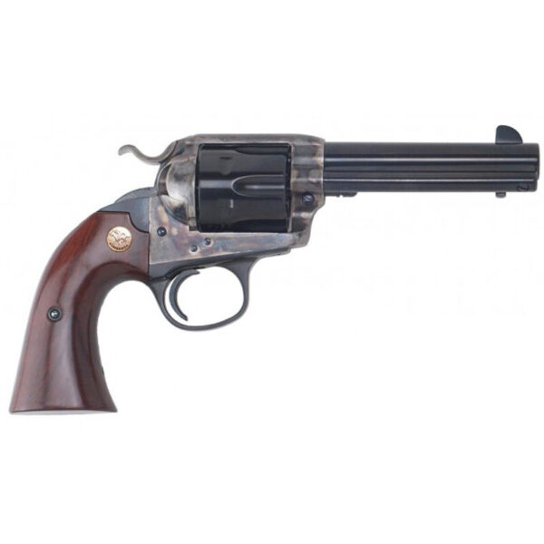 Cimarron Bisley Model Revolver 45 LC 4.75" Barrel 6 Rounds Color Case Hardened Frame Walnut Grip Blued