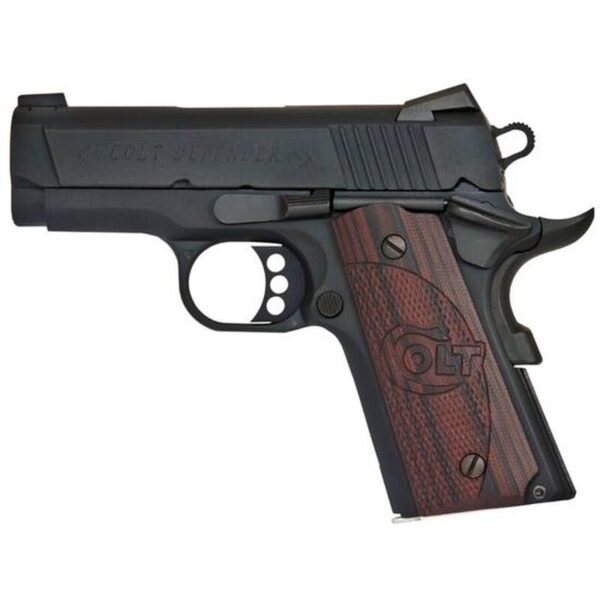 Colt Defender Compact 1911 .45 ACP Semi Auto Pistol 3" Barrel 7 Round Magazine Novak Sights Steel Slide/Alloy Frame Blued Finish