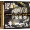 Federal Premium Centerfire Handgun Ammunition .380 ACP 85 grain Jacketed Hollow Point Centerfire Pistol Ammunition 500 RDS