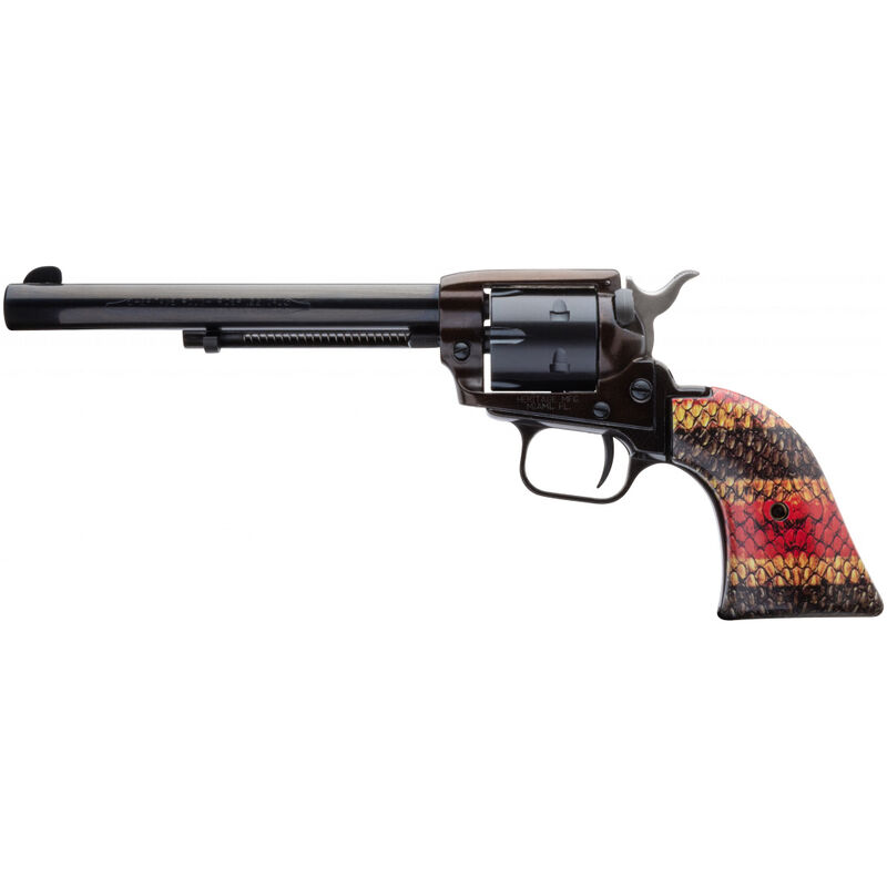 Heritage Rough Rider Coral Snake .22 LR Single Action Rimfire Revolver 6.5" Barrel 6 Rounds TALO Exclusive Coral Snake Skin Synthetic Grips Blued