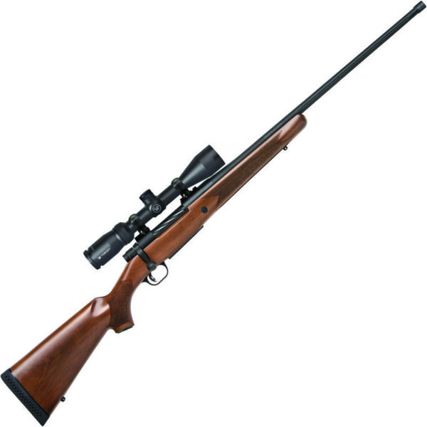 Mossberg Patriot Walnut Vortex Scoped Combo .300 Win Mag Bolt Action Rifle 24" Fluted Threaded Barrel 3 Rounds with Vortex Crossfire II 3-9x40mm Scope Walnut Stock Matte Blued Finish