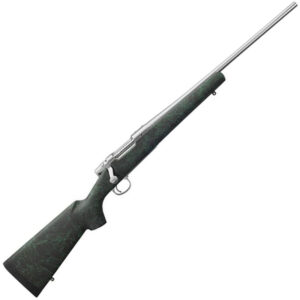 Remington Model Seven 6.5 Creedmoor Bolt Action Rifle 20" Barrel 4 Rounds HS Precision Stock Black with Green Webbing Stainless Finish