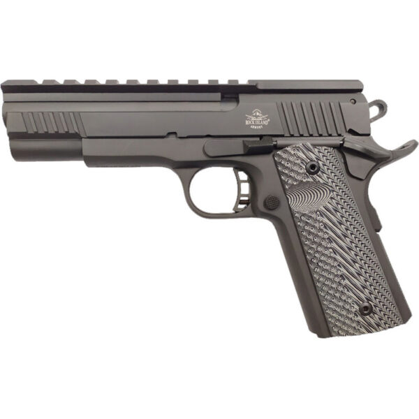 Rock Island Armory XT 22 Magnum Pro .22 WMR 1911 Style Semi Auto Rimfire Pistol 5" Bull Barrel 14 Rounds with Top Rail Synthetic G10 Grips Black Finish