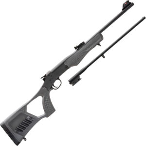 Rossi Matched Pair Youth .22 LR/.410 Bore Single Shot Rifle/Shotgun Combo 22" Barrel Gray Synthetic Stock Black Finish