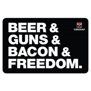 TekMat Handgun Cleaning Mat Beer, Guns, Bacon, Freedom